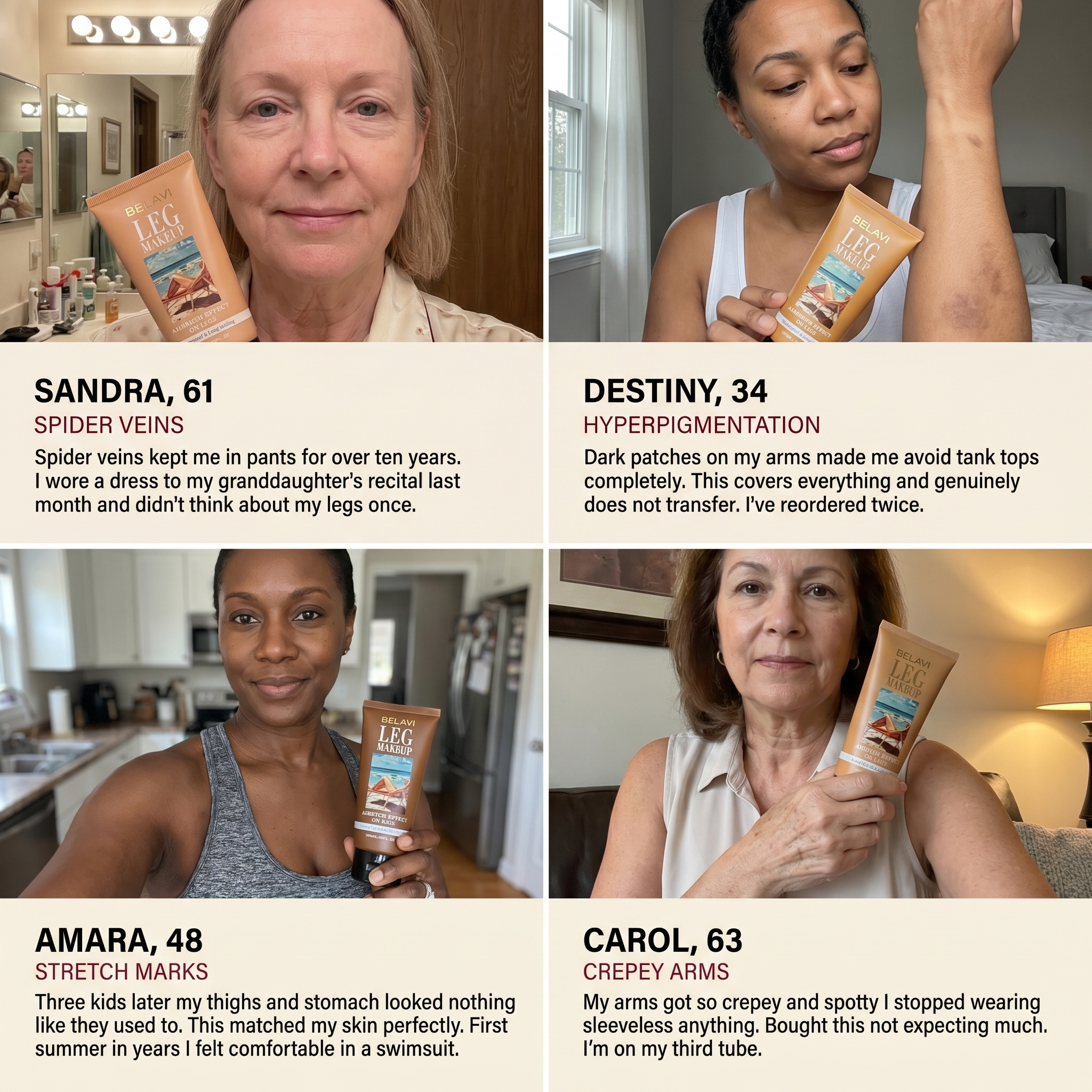 Belavi 60 Second Perfector — Full Coverage for Spider Veins, Scars, Age Spots & Stretch Marks